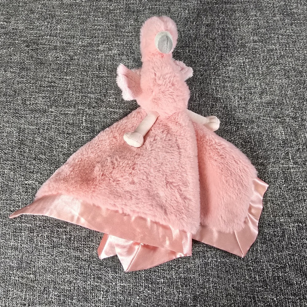 Target Cloud Island Pink Flamingo Lovey Security Blanket Stuffed Animal Satin